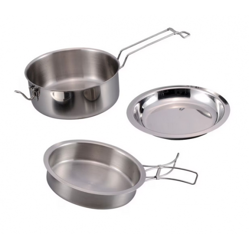 Menażka stalowa Texar 3-częściowa