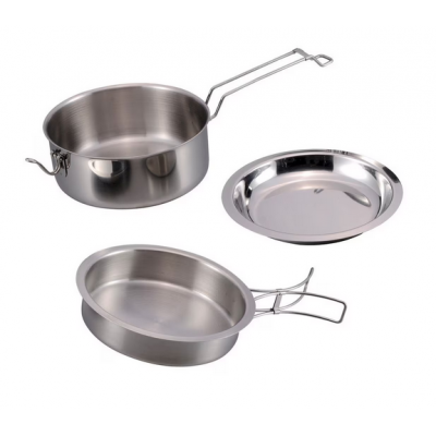 Menażka stalowa Texar 3-częściowa